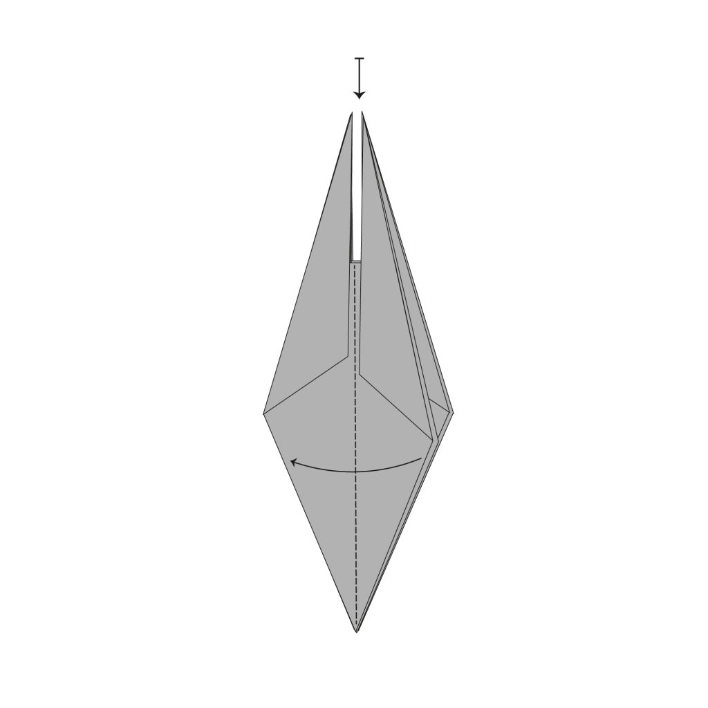 origami snail diagram step 14