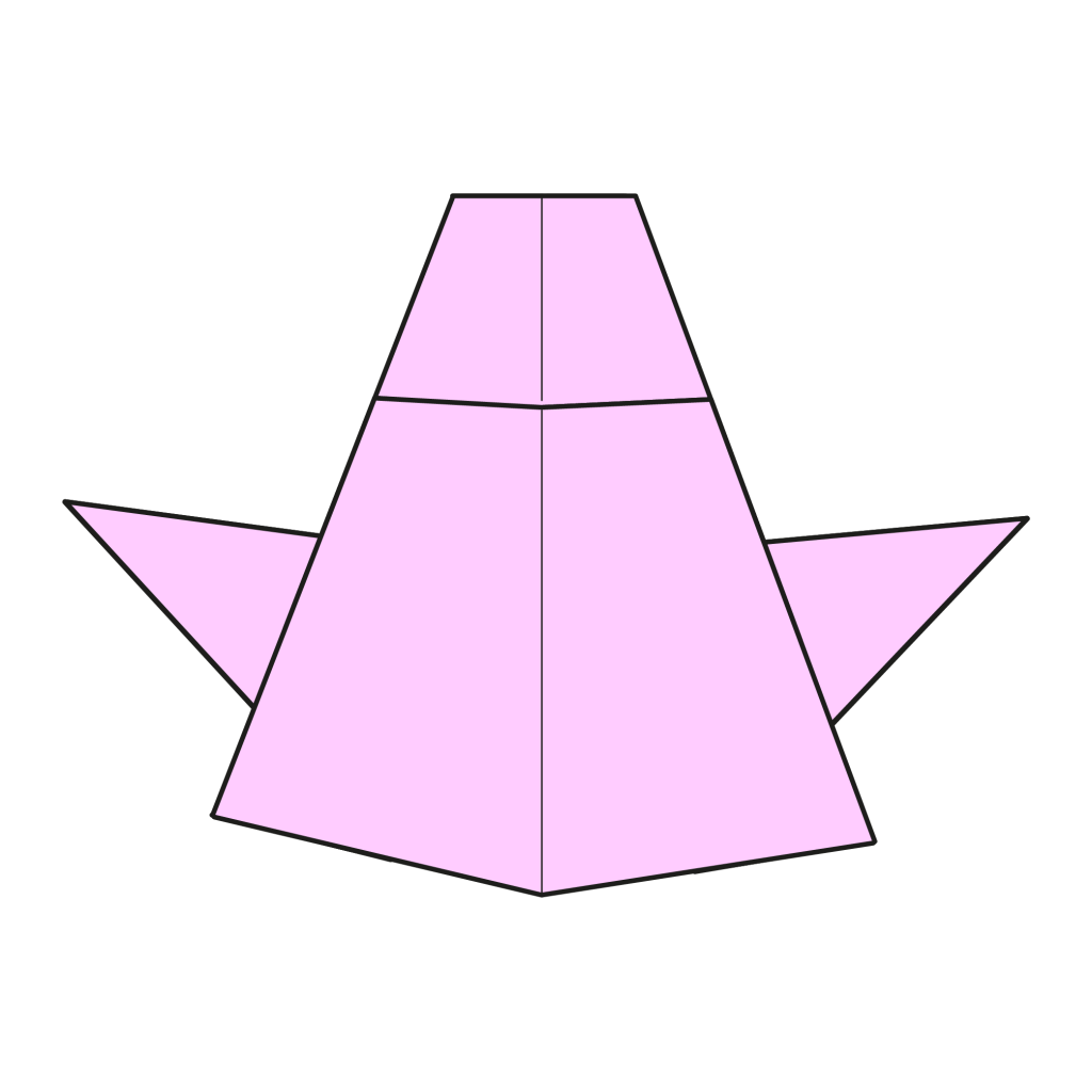 origami angel fold Completed