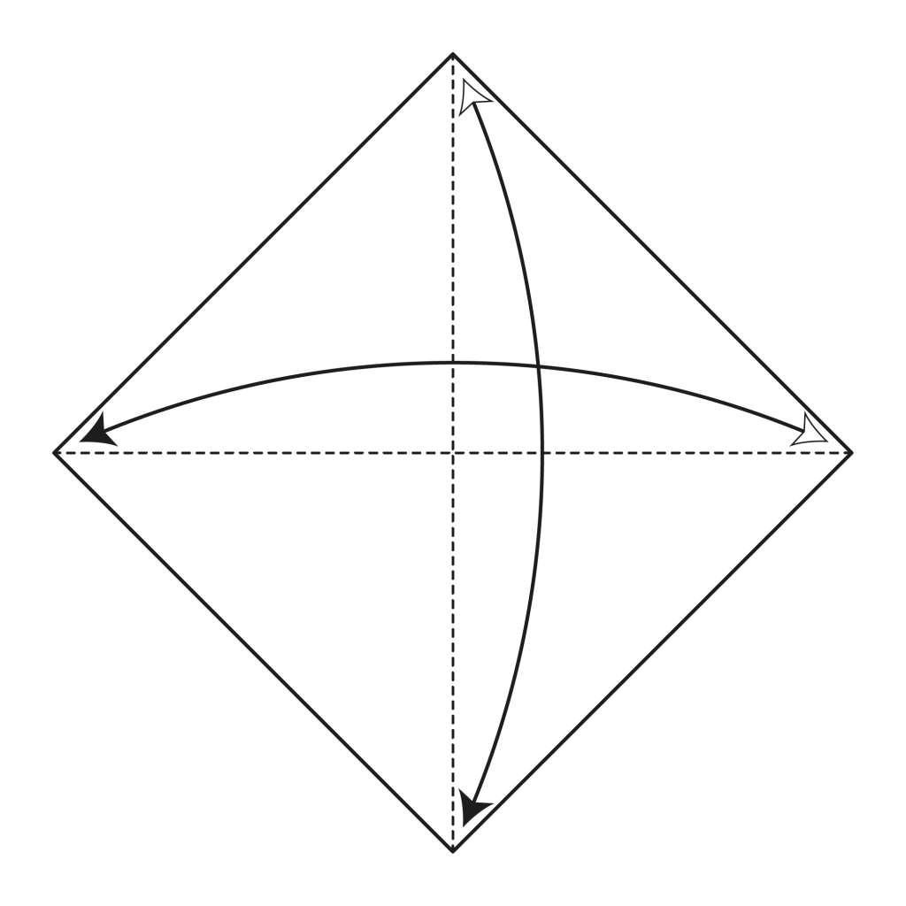 origami santa diagram step 1
