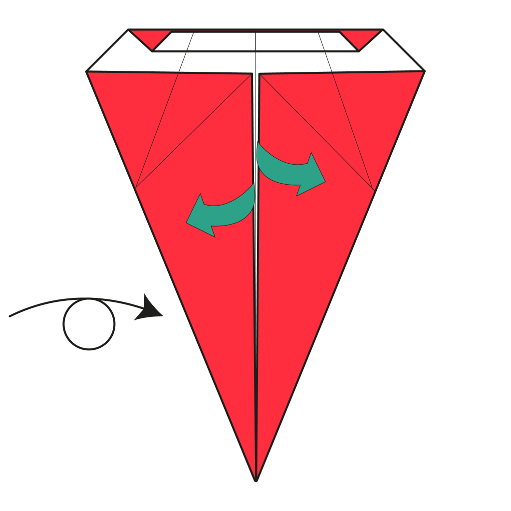 origami santa diagram step 10