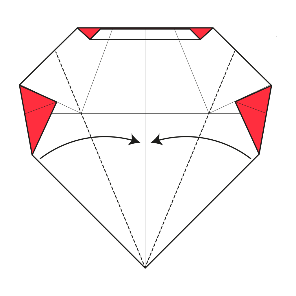 origami santa diagram step 12