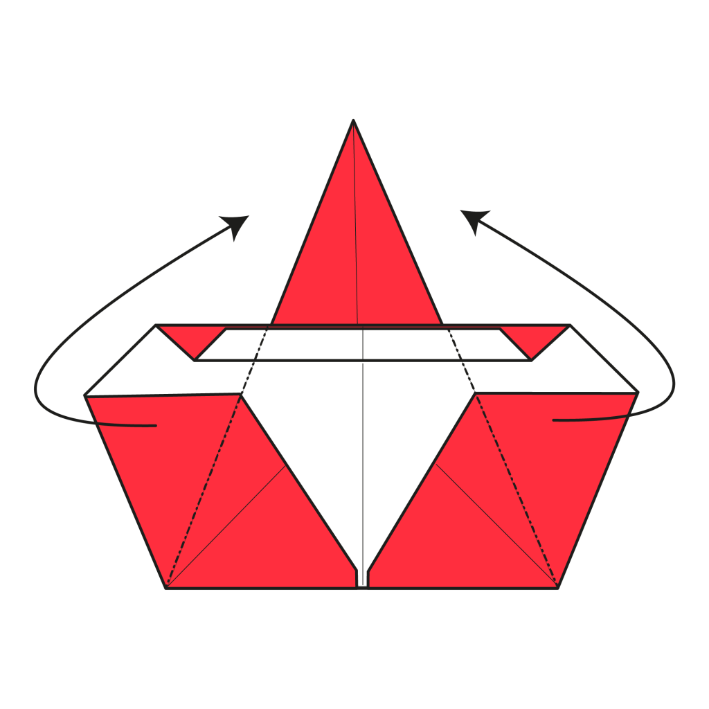 origami santa diagram step 14