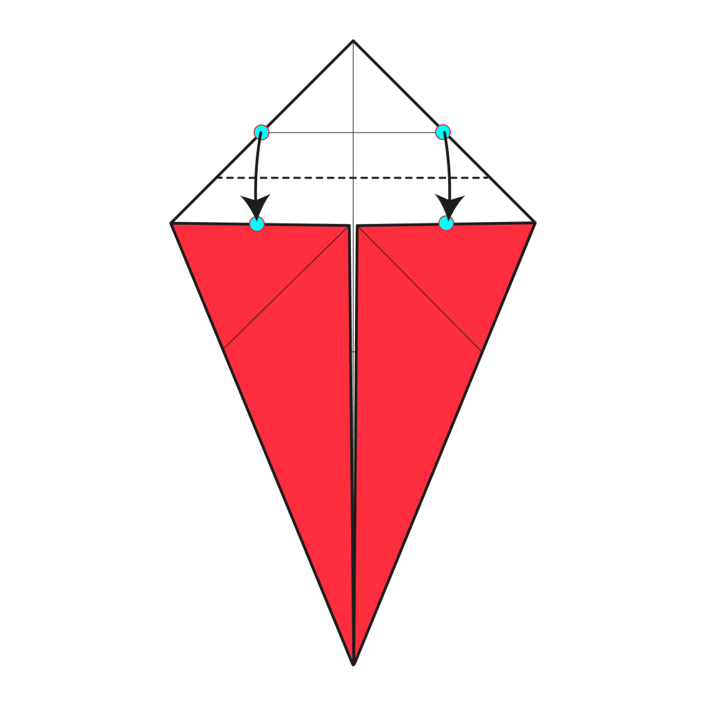 origami santa diagram step 4