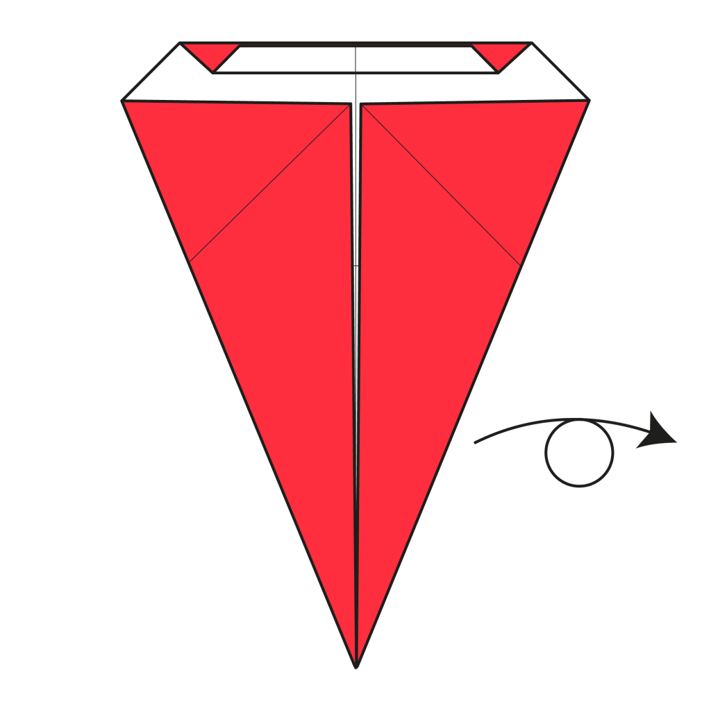 origami santa diagram step 8
