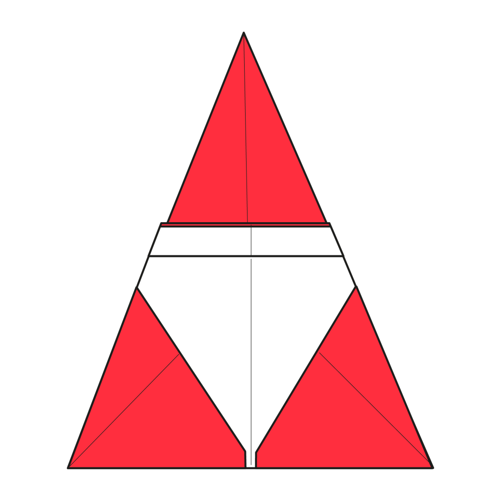 origami santa diagram step completed